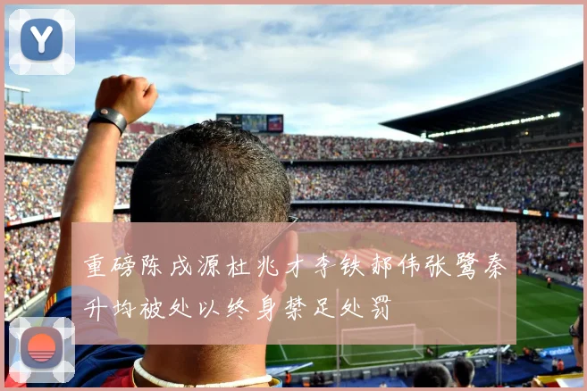 重磅陈戌源杜兆才李铁郝伟张鹭秦升均被处以终身禁足处罚