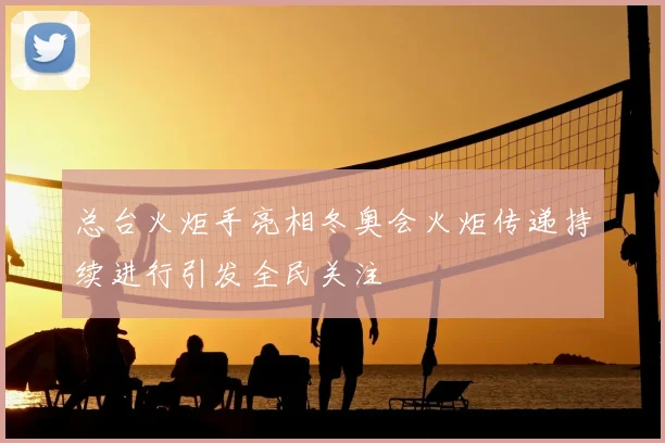 总台火炬手亮相冬奥会火炬传递持续进行引发全民关注